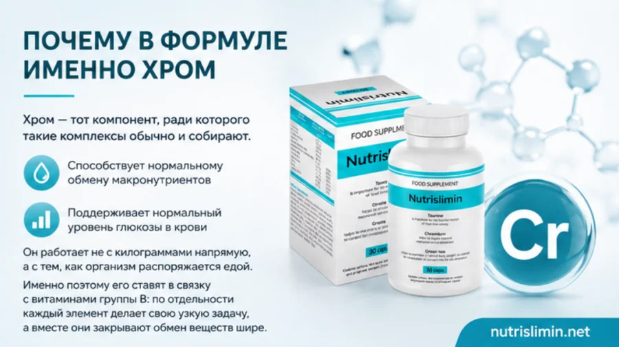 Хром в составе Nutrislimin