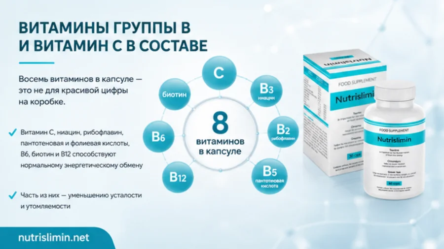 Nutrislimin — витамин C и витамины группы B в составе