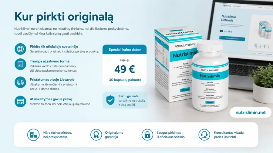 Приём капсул Nutrislimin во время еды